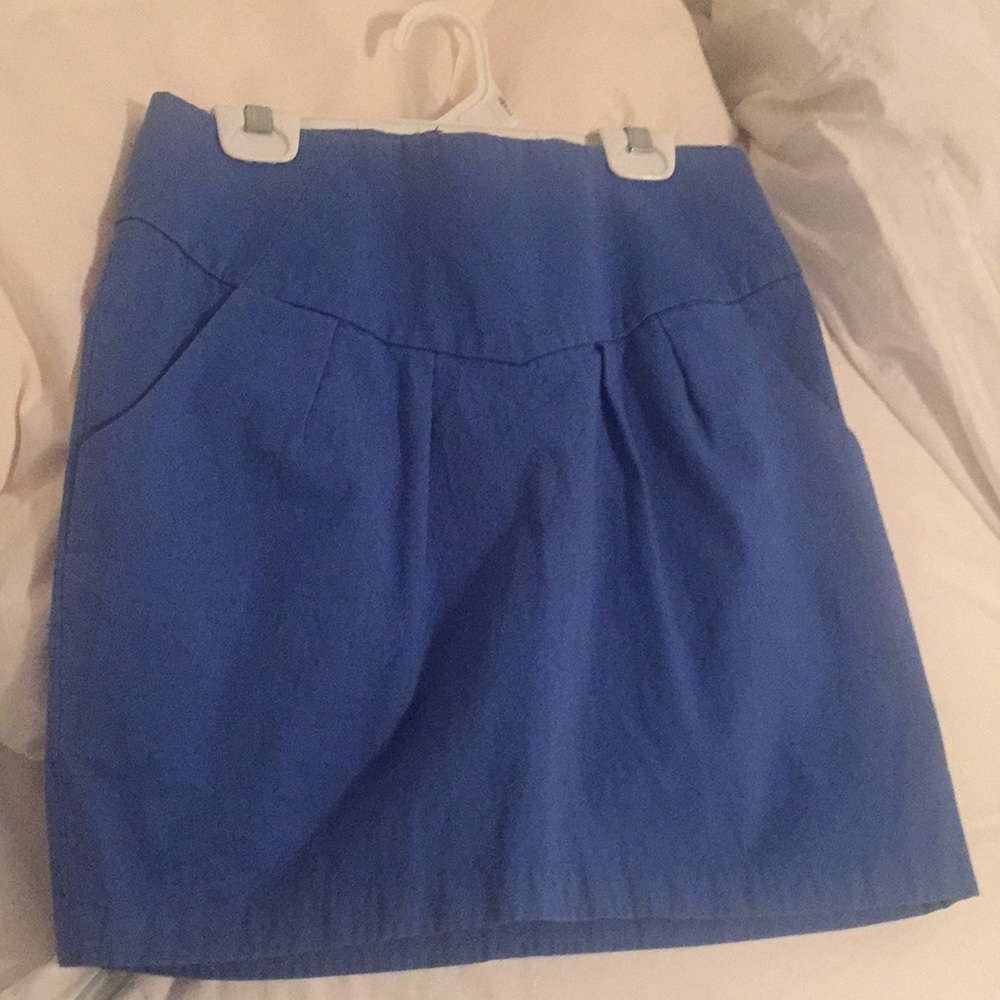 Blue mini skirt